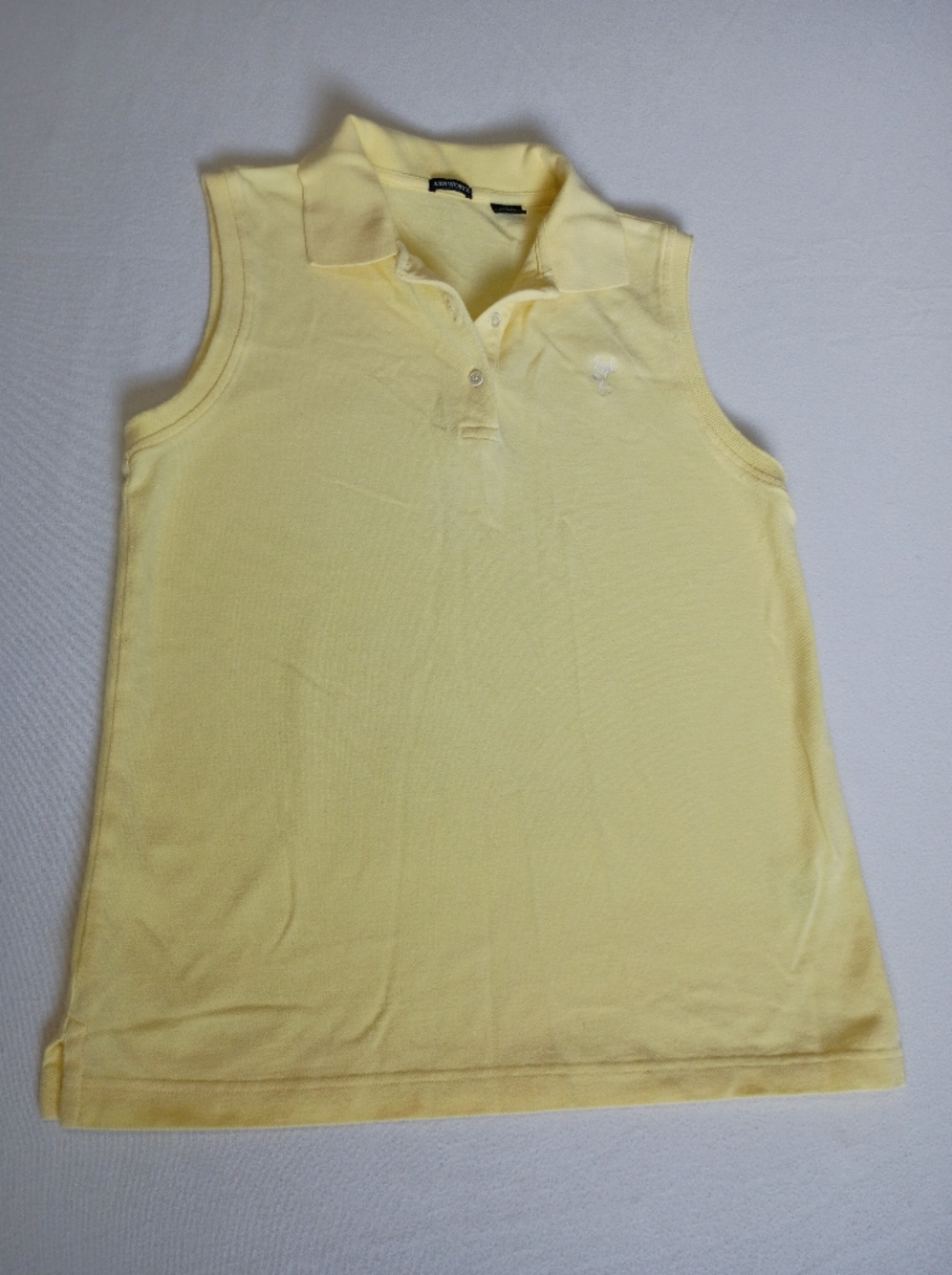 Ashworth Yellow Sleeveless Golf/Tennis Polo Top Size L